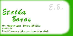 etelka boros business card